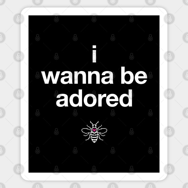 The Stone Roses I Wanna Be Adored Digital Pixel Bee Sticker by Butter Creative